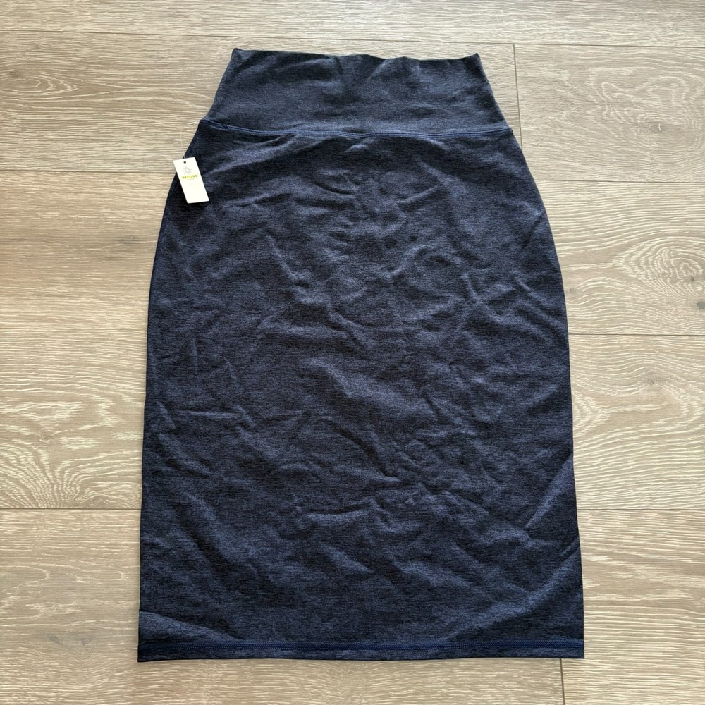 NWT OFFLINE By Aerie Womens Navy Blue Logo The Hugger Midi Pencil Skirt Size XS